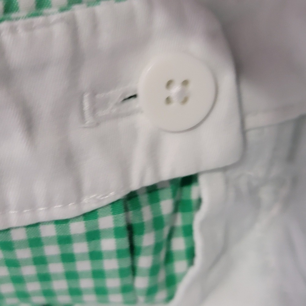 Talbots Skimmer Pants 6 Green Gingham Check Cropped Cotton Coastal Preppy Classy - Picture 7 of 14
